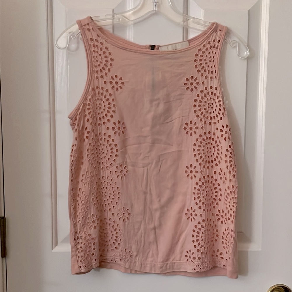 LOFT XXSP pink eyelet tank